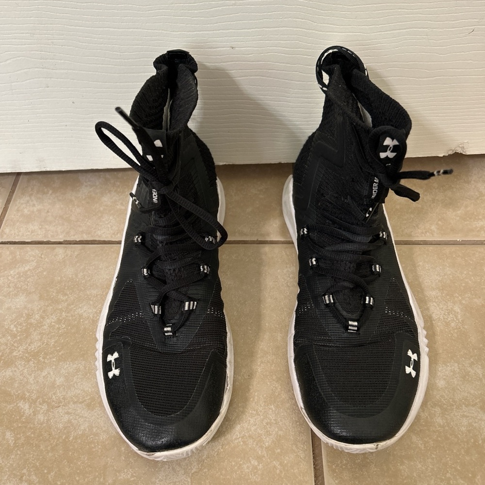 Under Armour Black and White volleyball shoes